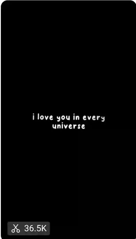 I Love You In Every Universe CapCut Template